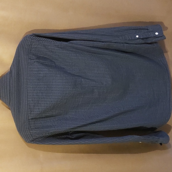 J. Crew Slim Fit Black & Blue Striped LS Button Down Shirt - Picture 2 of 8